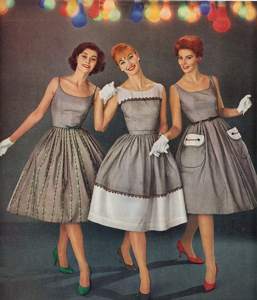 Мода 50 х годов фото платья и прически фото